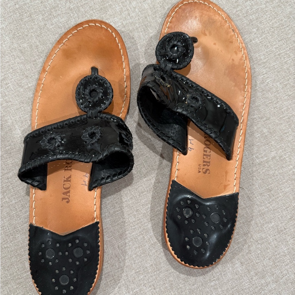 Jack Rogers Black and Tan Sandals